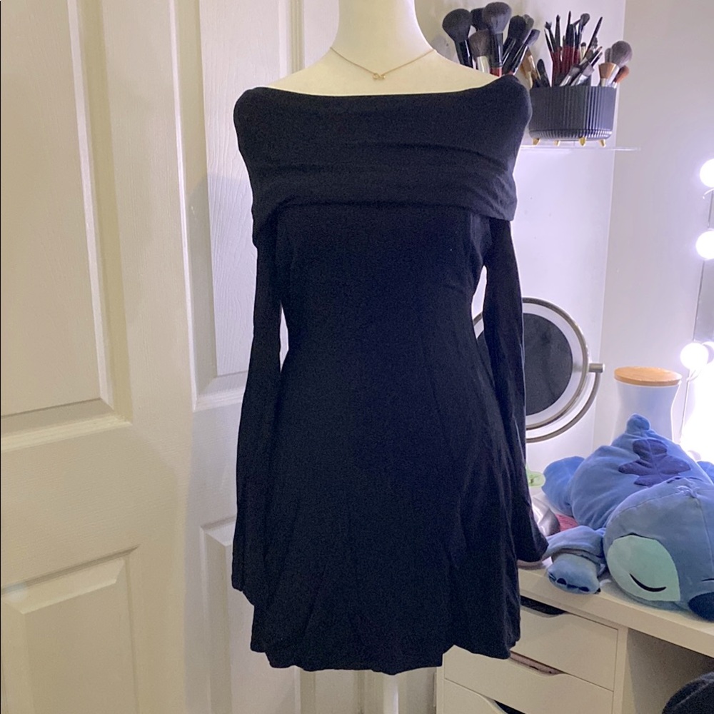 Elegant Black Off-Shoulder Dress